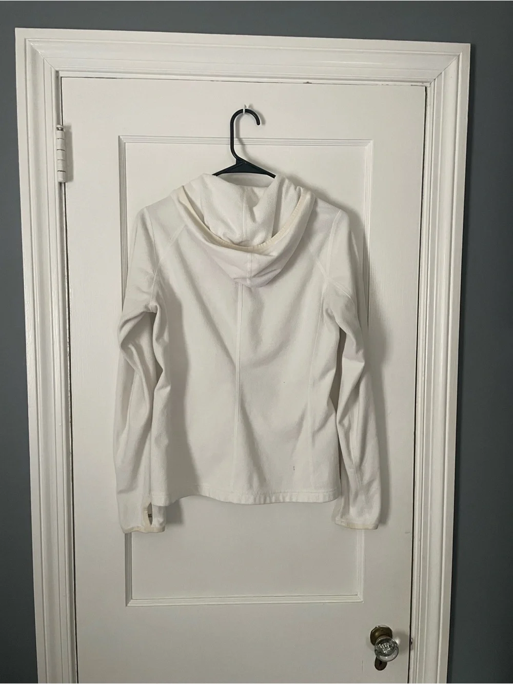 The North Face TKA 100 Glacier Women's Full Zip White Hooded Fleece Jacket Sz M - Picture 4 of 5